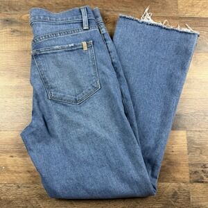 Joe's Jeans Womens Size 26 Blue Raw Hem The Callie Cropped Boot 26" Inseam